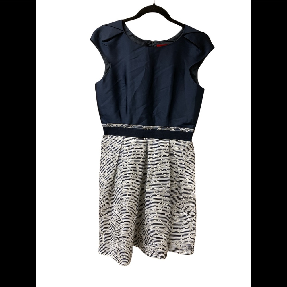 Striped Solid Mini Dress - image 1